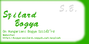 szilard bogya business card